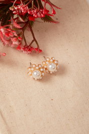 Heliophilia Silver Pendientes de Metal Dorados